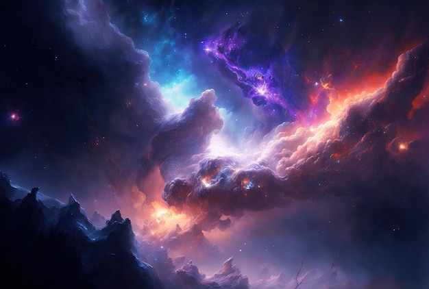 Cielo della nebulosa della galassia
