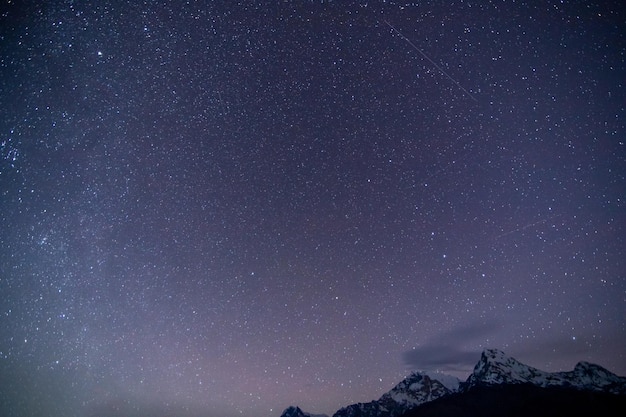 Cielo di paesaggio notturno