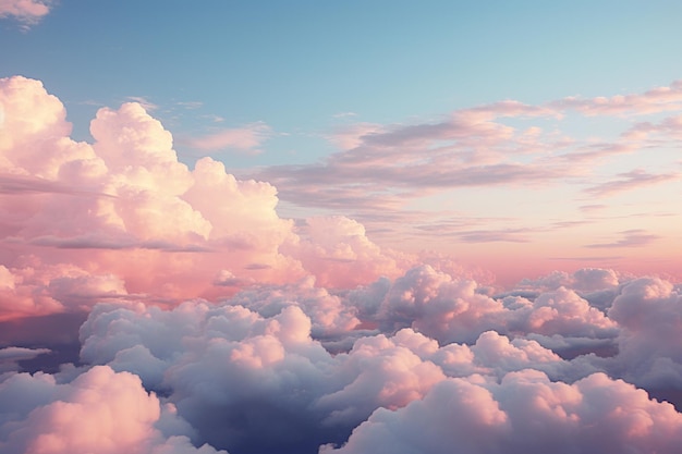 Cielo e nuvole di colore pastello