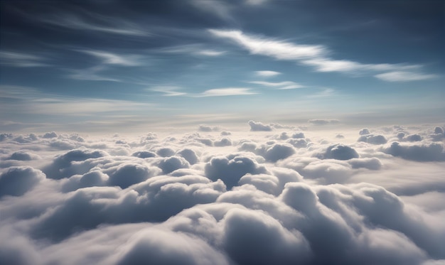 Cielo fantastico sopra le nuvole