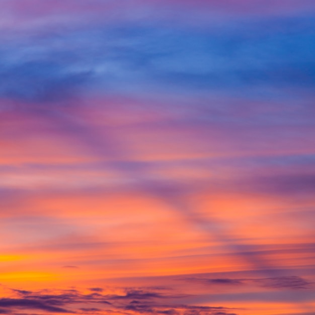 Cielo in serata.