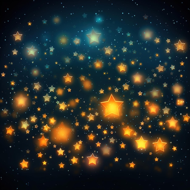 cielo notturno carino con l'illustrazione dei bambini delle stelle