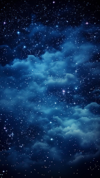 Cielo notturno con stelle e galassie nello spazio