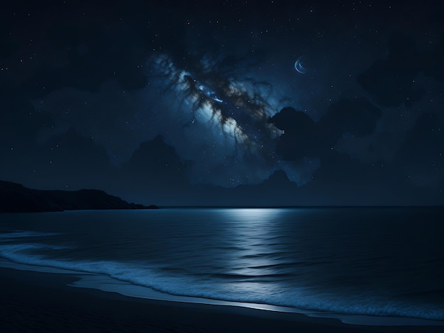 cielo notturno e mare