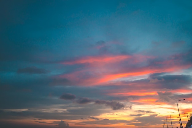 Cielo nuvola cinematografica Cielo naturale bellissimo e cinematografico sfondo texture tramonto