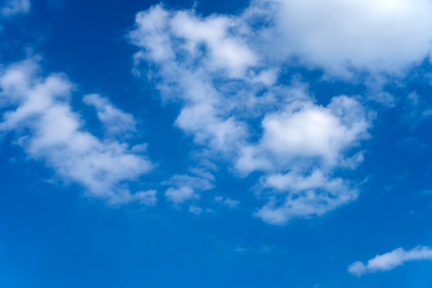 Cielo nuvoloso blu in una giornata limpida