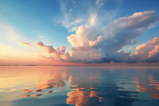 Cielo nuvoloso e mare