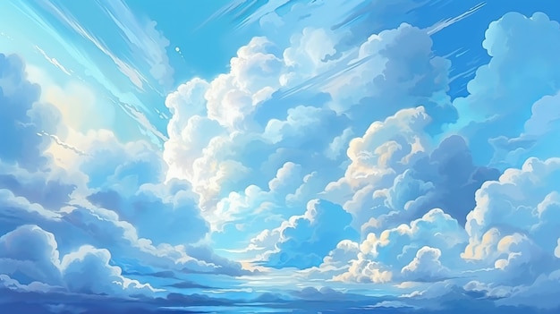 Cielo sereno e pittura di nuvole