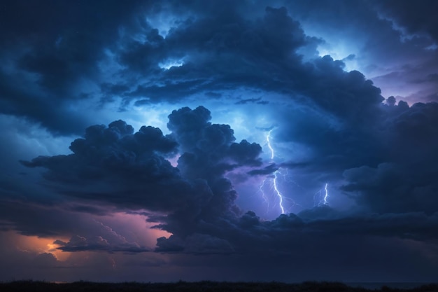 Cielo tempestoso Sfondo Temporale Sfondo Temporale Sfondo Cielo piovoso Nuvole temporalesche Ai Generative