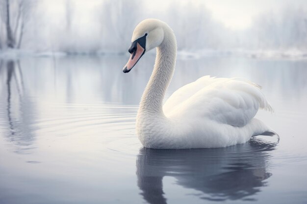 Cigno artico in inverno