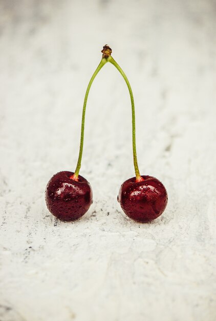 Ciliegie rosse Messa a fuoco selettiva Cibo e bevande.