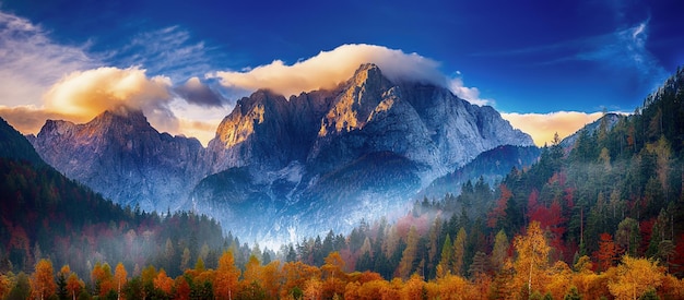 Cima del Triglav all'alba