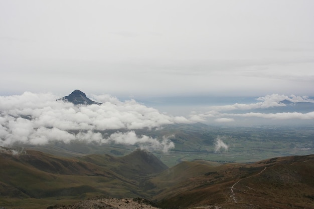 Cime e valli delle montagne dell'Ecuador