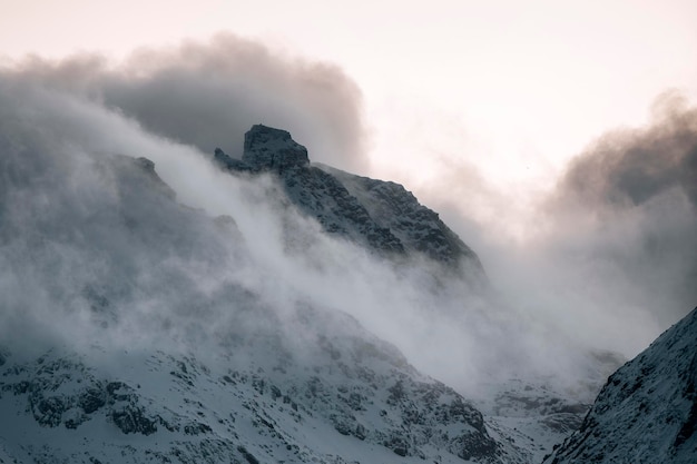 Cime innevate in Norvegia