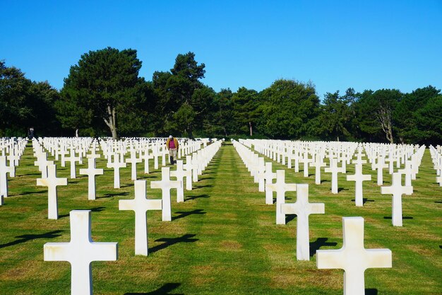 Cimitero americano di Normandia in Normandia Francia per i soldati americani che morirono in Francia durante la seconda guerra mondiale