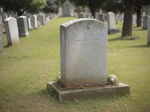 cimitero vuoto lapide marker lapidi sullo sfondo cimitero assicurazione sulla vita pandemia covid coronavirus sepolto senza nome lapide