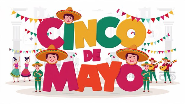 Cinco de mayo isolato sullo sfondo Generativo ai