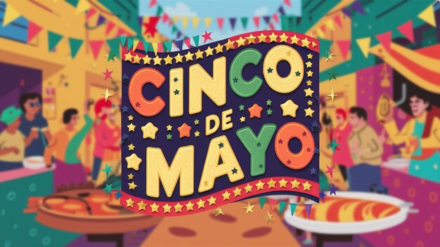 Cinco de mayo isolato sullo sfondo Generativo ai