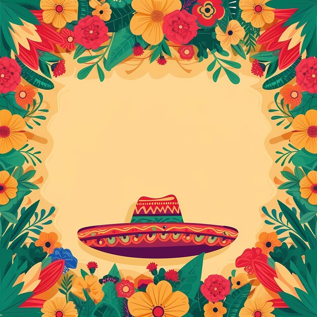 Cinco de mayo poster sfondo generato ai