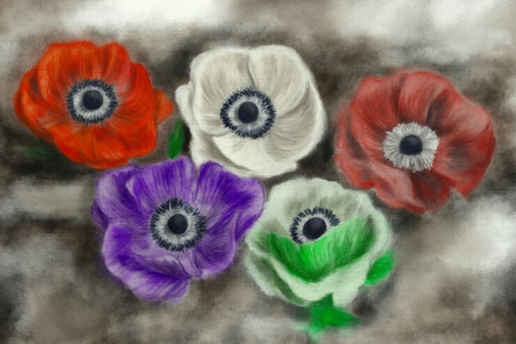 Foto cinque anemone