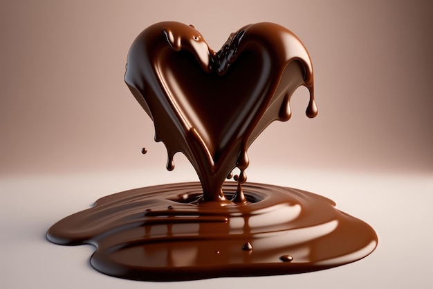 Cioccolatini a forma di cuore IA generativa