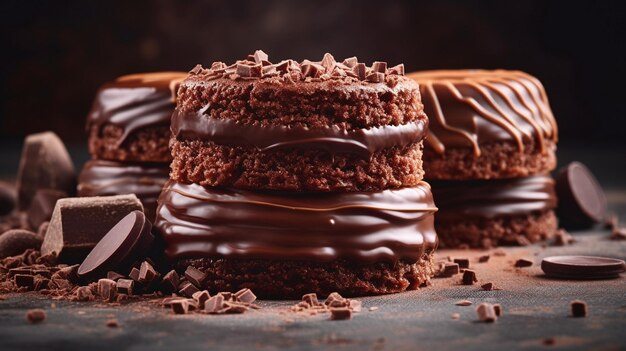 cioccolato dolce cibo dessert stack