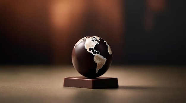 Cioccolato fondente il concetto di spazio per la copia della Giornata mondiale del cioccolato AI generato