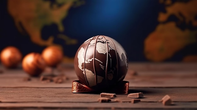 Cioccolato fondente il concetto di World Chocolate Day Generato AI