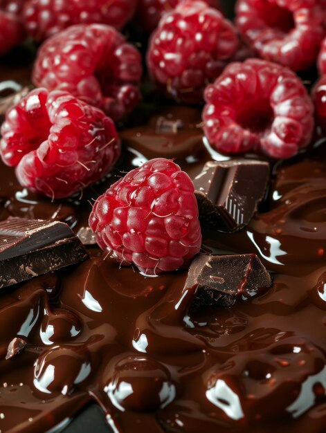 Cioccolato frambetta tentazione indulgente prelibatezza
