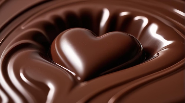 cioccolato fuso a forma di cuore