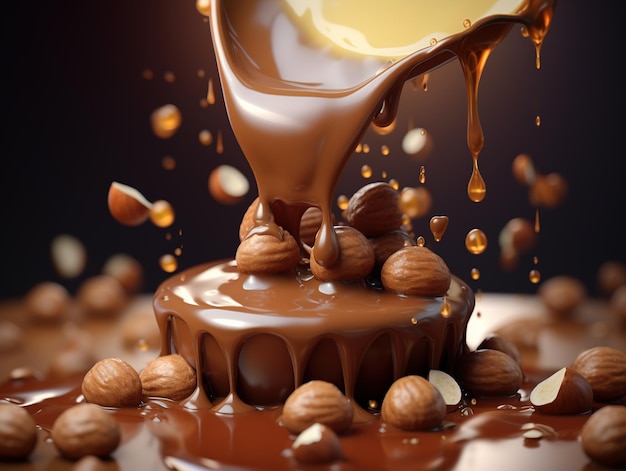 Cioccolato liquido con noci