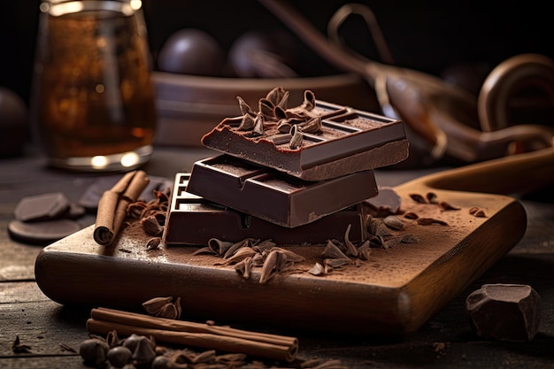 Cioccolato utilizzato nel trattamento lenitivo per il corpo