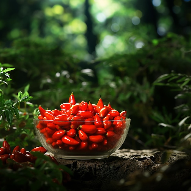 Ciotola di bacche di Goji in regola di terzi Composizione