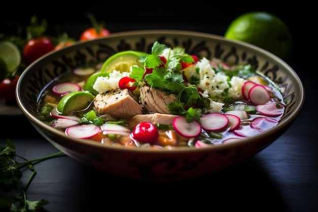 Ciotola di brodo di Pozole salato