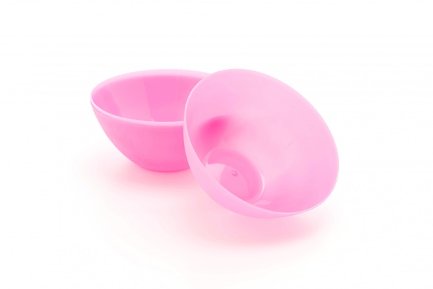 ciotola di plastica rosa