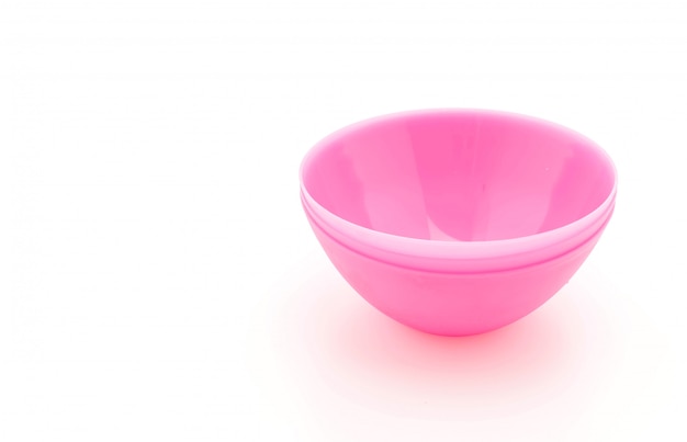 ciotola di plastica rosa