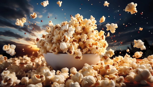 Ciotola di popcorn che esplode AI generativa