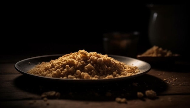 Ciotola di riso sana cotta e pronta da mangiare generata dall'intelligenza artificiale