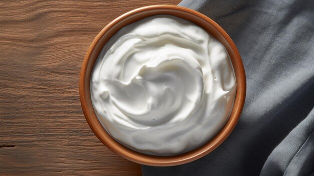 ciotola di yogurt alla crema acida