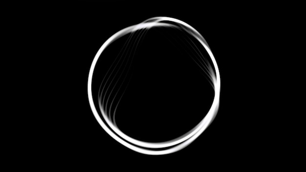 Circle with wave edges motion stylish minimalistic equalizer in shape of circle circle vibrates and