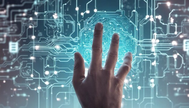 Circuito di intelligenza artificiale AI in forma