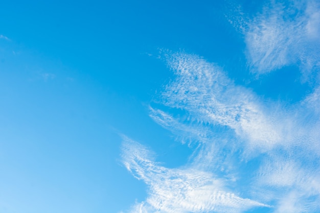 Cirri sul fondo del cielo blu.