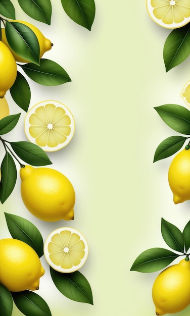 Citrus Brilliance Abstract Sfondo di limone con linee lisce