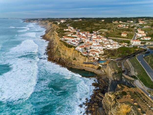 Città costiera Azenhas do Mar in Portogallo