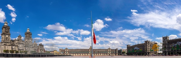 Città del Messico Central Zocalo Plaza e storica cattedrale metropolitana