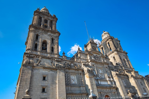 Città del Messico Zocalo Plaza e la storica Cattedrale Metropolitana dell'Assunzione della Beata Vergine Maria