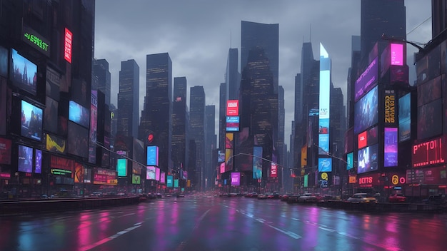 Città del neon del futuro