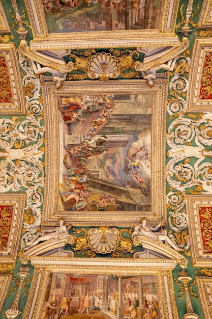 Città del Vaticano, Vaticano - 22 giugno 2018: Affresco artistico nel Museo del Vaticano