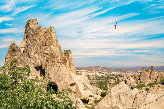 Città della caverna vulcanica nel parco nazionale di Goreme Capapdocia Turchia