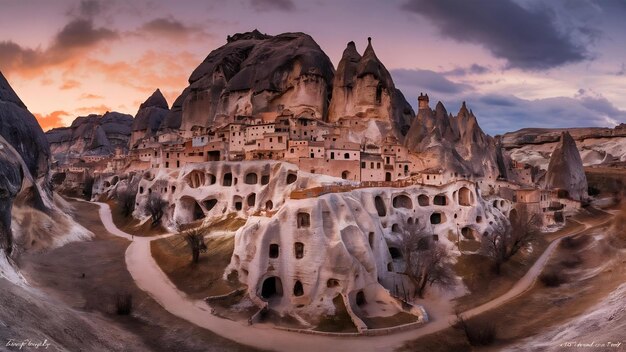 Città della grotta nella valle di Zelve Cappadocia in Turchia